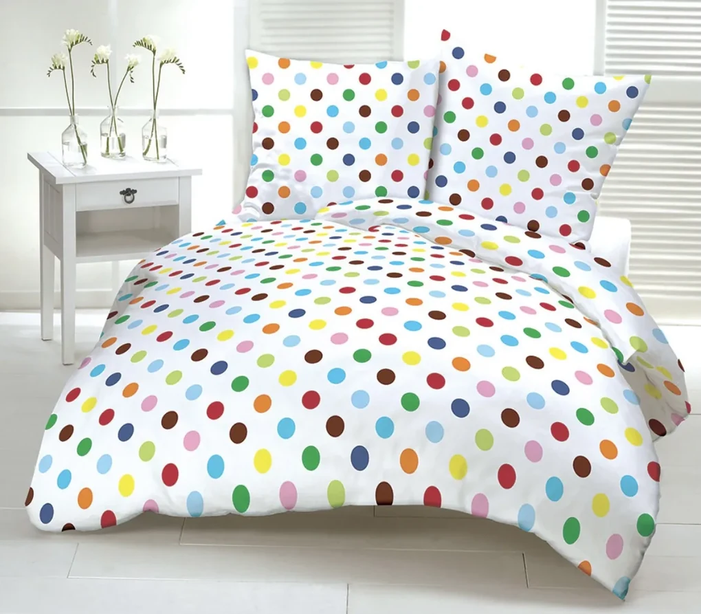 Obliečky krepové Rainbow TiaHome - 1x Vankúš 90x70cm, 1x Paplón 140x200cm
