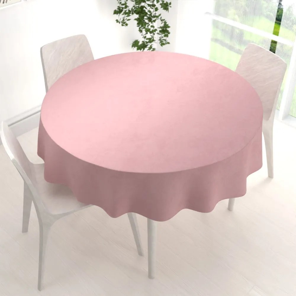 Biante Zamatový okrúhly obrus Velvet Premium SVP-033 Staroružový Ø 50 cm