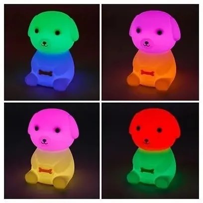 LED RGB stmievateľné dobíjacie detské nočné svetlo LED/2,5W/5V 3000K 1200 mAh pes