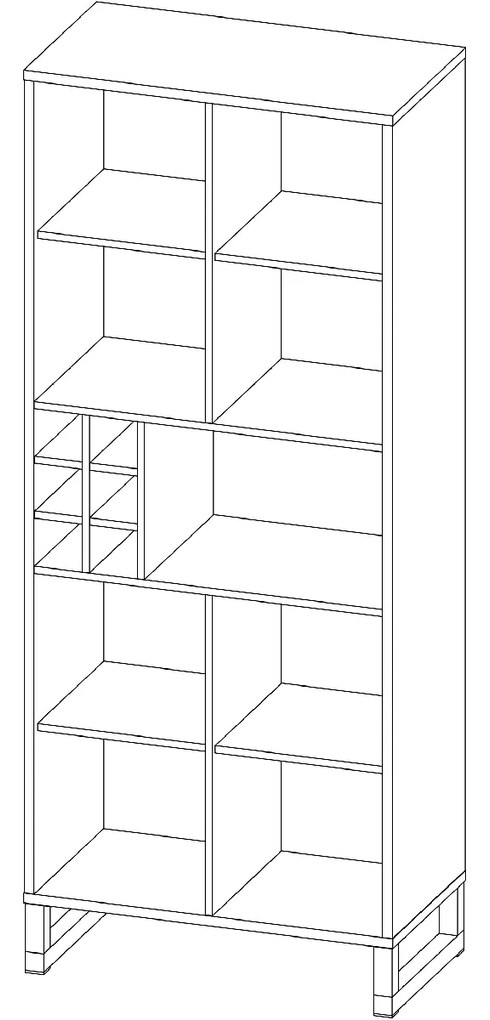 Trojdverová vitrína Bova TC-3D - pieskový dub / woodcon