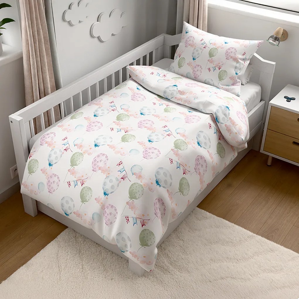 Krepové obliečky do postieľky Renforcé BALUNEA biele Rozmer obliečky: 45 x 65 cm | 90 x 140 cm