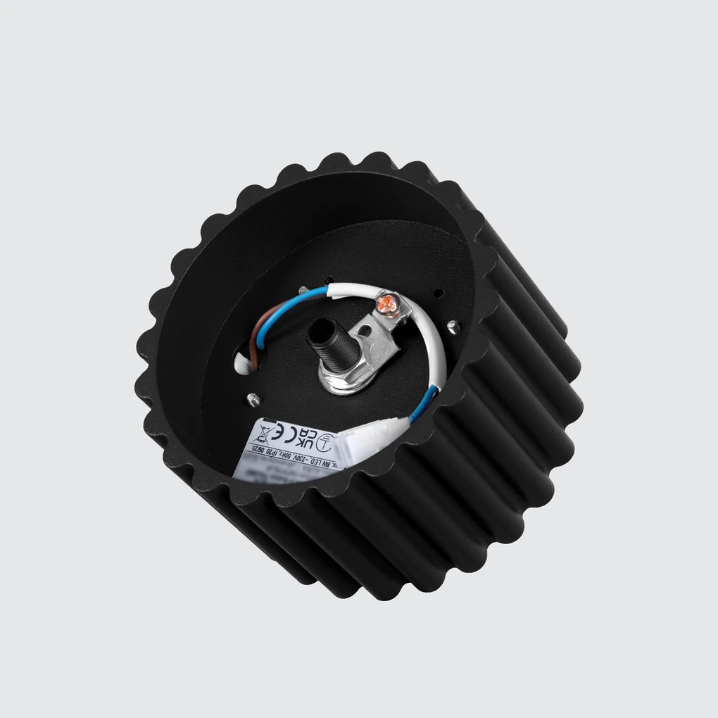 Stropné svietidlo Aura, 1x čierne hliníkové tienidlo, (6 cm)