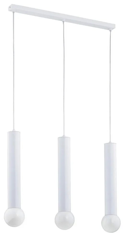 Luster na lanku TWISTER 3xE27/60W/230V biela