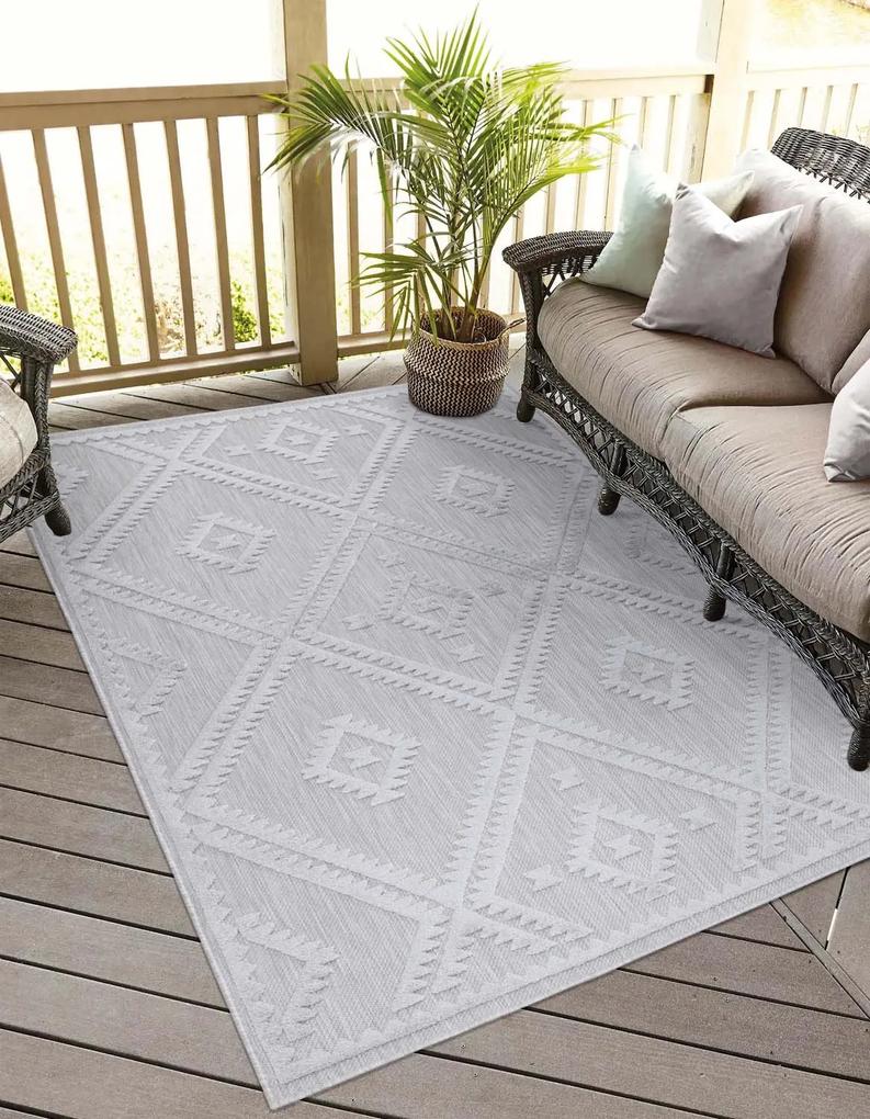 Dekorstudio Terasový koberec SANTORINI - 454 sivý Rozmer koberca: 200x290cm
