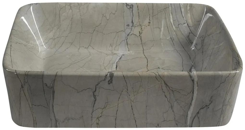 Sapho, DALMA keramické umývadlo 48x13x38 cm, grigio, MM513