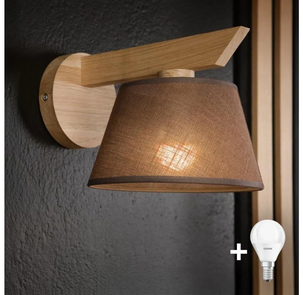 Brilagi - LED Nástenné svietidlo ANTHONY 1xE14/40W/230V dub/hnedá