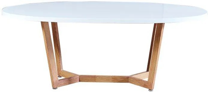 Konferenčný stolík, biela extra vysoký lesk HG/dub sonoma, GLOSY