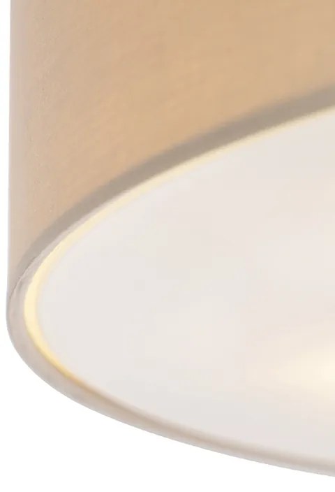 Rustikálne stropné svietidlo béžové 50 cm - Drum