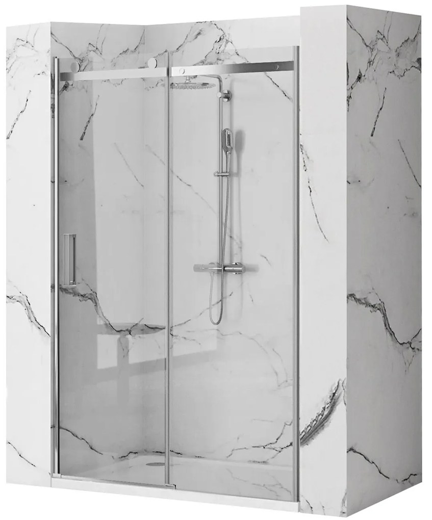 Rea Nixon, posuvné sprchové dvere 120x190 cm, pravé, 8mm číre sklo, chrómový profil, REA-K5003