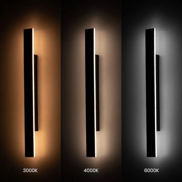 LED Vonkajšie nástenné svietidlo WOW LED/11W/230V 3000/4000/6000K 60 cm IP54 čierne