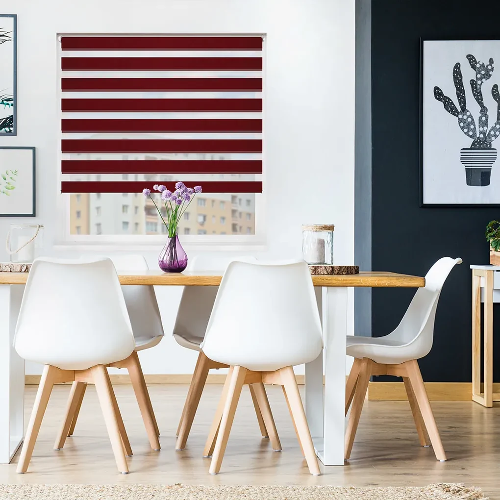 FOA Roleta Deň a noc, BASIC, Višňa slim, A 035 , 68 x 240 cm