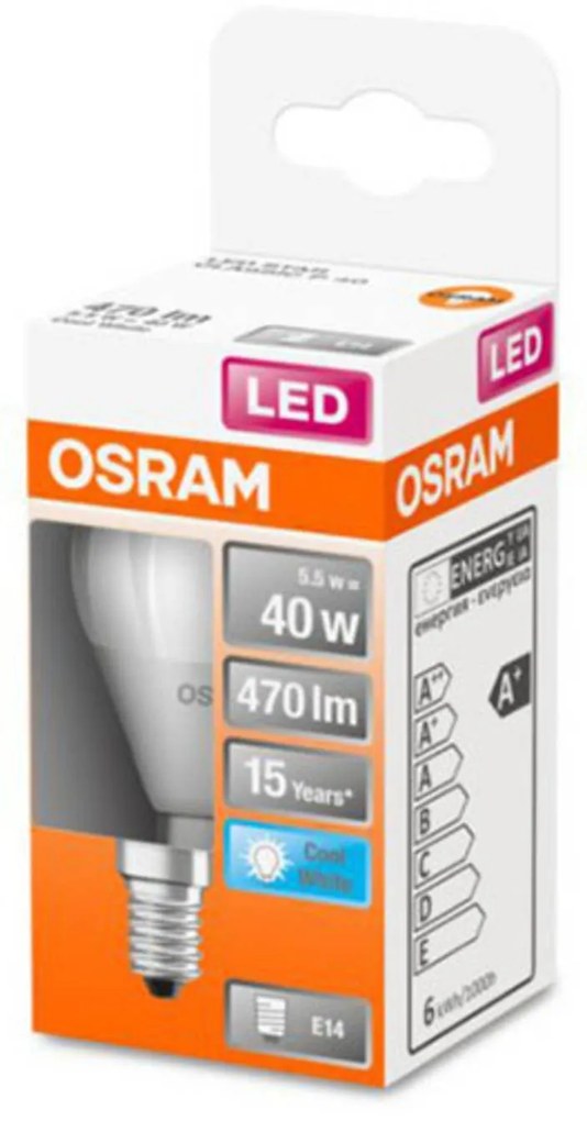 OSRAM kvapková LED E14 4,9W 840 Star, matná