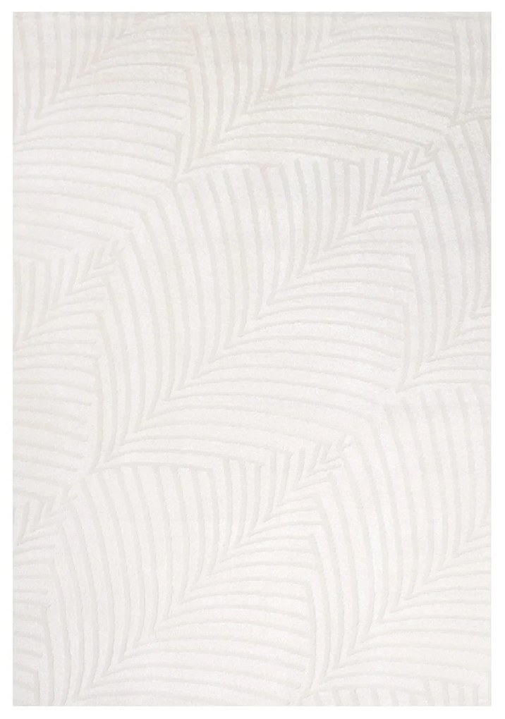 Dekorstudio Jednofarebný koberec FANCY 648 - smotanovo biely Rozmer koberca: 140x200cm