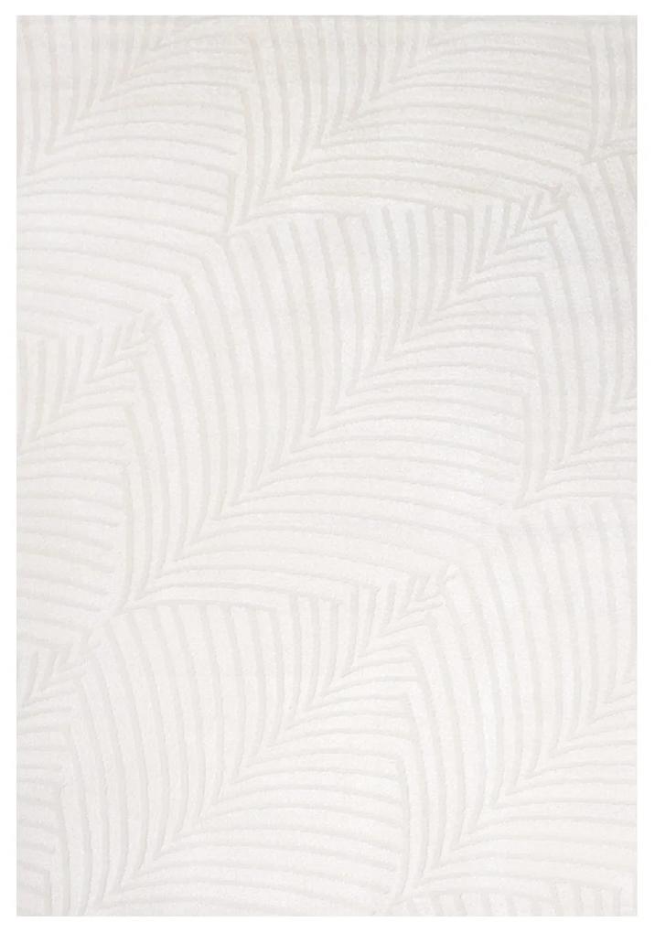 Dekorstudio Jednofarebný koberec FANCY 648 - smotanovo biely Rozmer koberca: 160x230cm