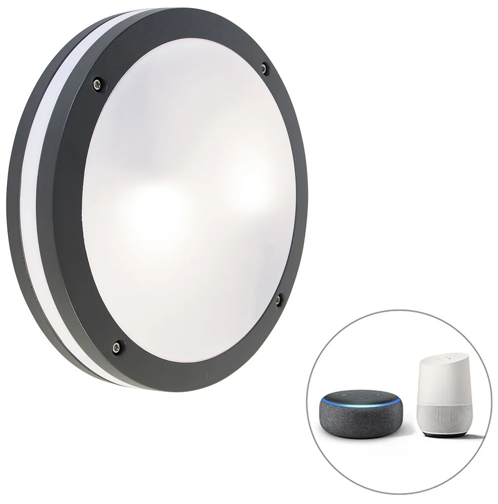 Inteligentné nástenné a stropné svietidlo tmavosivé vrátane Wifi A60 - Glow