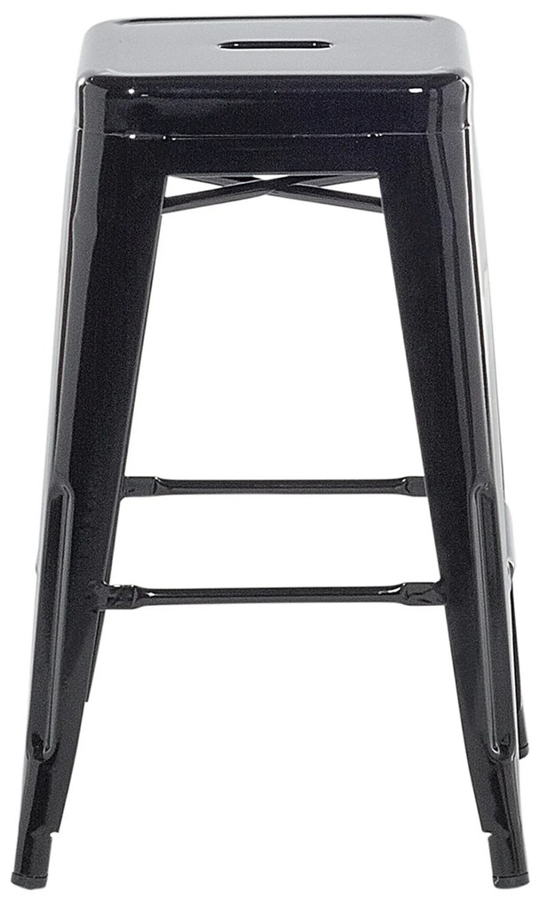 Sada 2 oceľových barových stoličiek 60 cm čierna CABRILLO Beliani