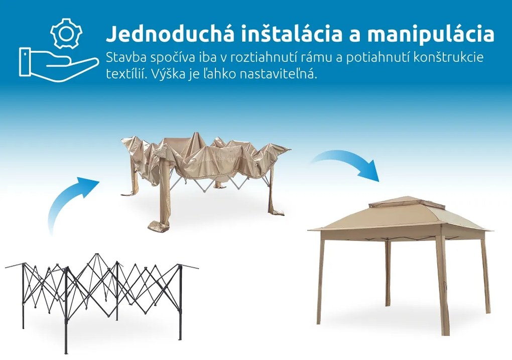 Marimex | Záhradný altán Marimex Vista 3x3 m - béžový | 10970574
