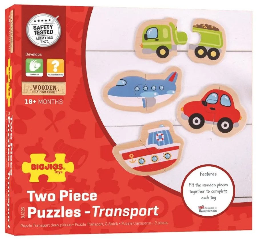 Bigjigs Toys Easy puzzle Dopravné prostriedky