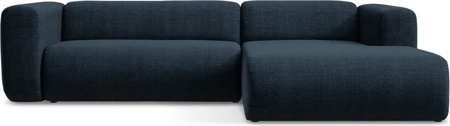 Modrá rohová pohovka (pravý roh/s leňoškou) Ekahi – Makamii