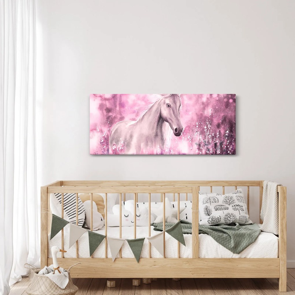 Obraz - Maľovaný kôň (120x50 cm)
