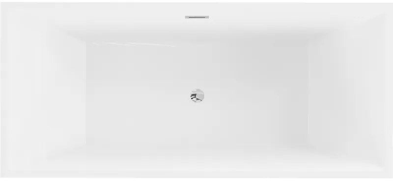 Mexen Vigo, voľne stojaca vaňa 178,5 x 80 cm, biela, chrómový prepad, 51251788000-01
