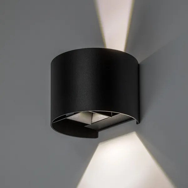 Rabalux 77218 - LED vonkajšie nástenné svietidlo VIRNA 5W/230V 2700/4000/6500K IP54 čierna