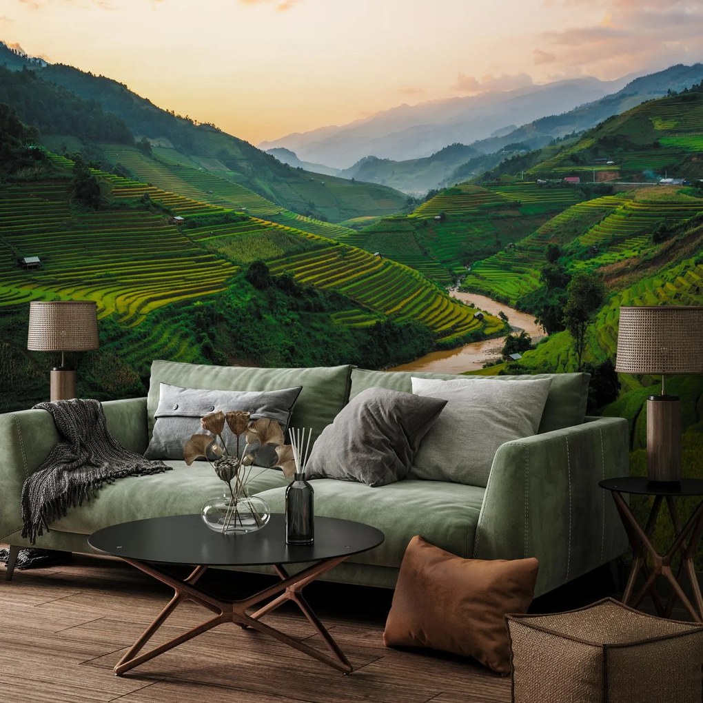Fototapeta - Ryžové pole Mu Cang Chai (147x102 cm)