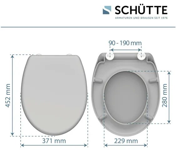 Schütte WC sedadlo z duroplastu (sivá)  (100335933)