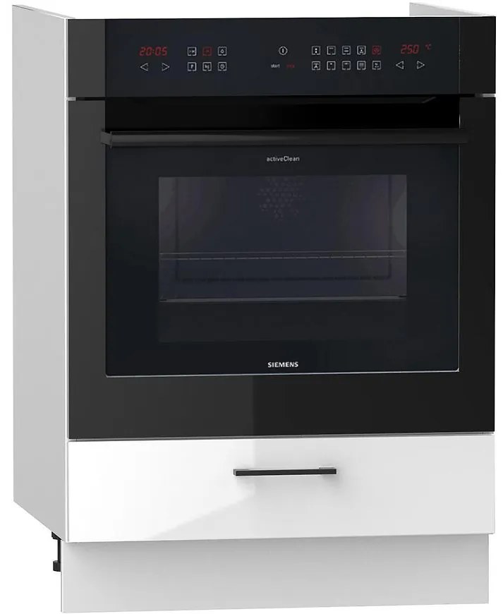 Kuchynská skrinka Oscar Dk60 biely lesk/biela