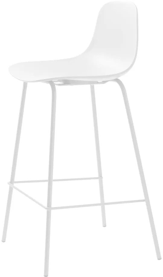 Biela plastová barová stolička (výška sedadla 67,5 cm) Whitby – Unique Furniture