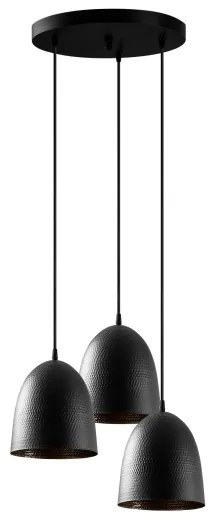 Závesný luster na lanku TATTOO 3xE27/40W/230V čierny