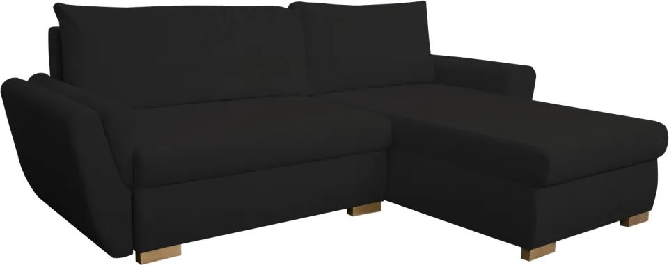 Rohová sedačka Helvetius, čierna látka