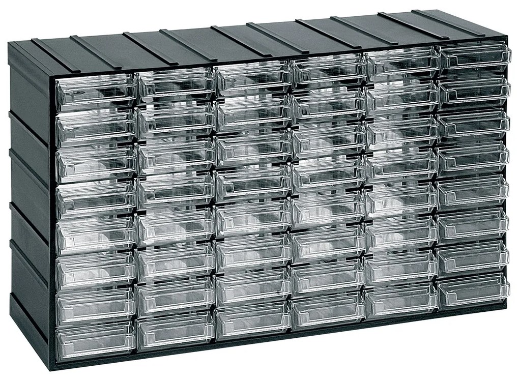 ARTPLAST Organizér 601T 382 x P 148 x H 230 mm s 48 priehľadnými zásuvkami