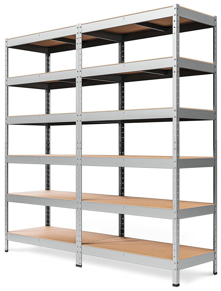 Marbo Kovový REGÁL SÉRIE SOLID 220x90x45 Pozinkovaný Rozmer regálu: 220x90x45, Počet Políc: 5, Celková nosnosť regálu: 1000 KG