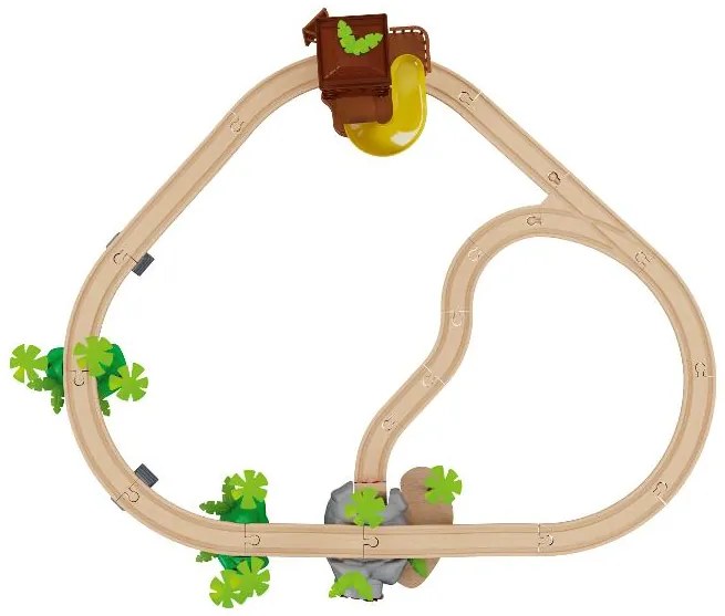 Playtive Drevená železničná súprava (džungľa)  (100381062)