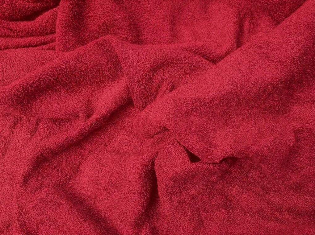 Froté plachta PREMIUM červená 180x200 cm
