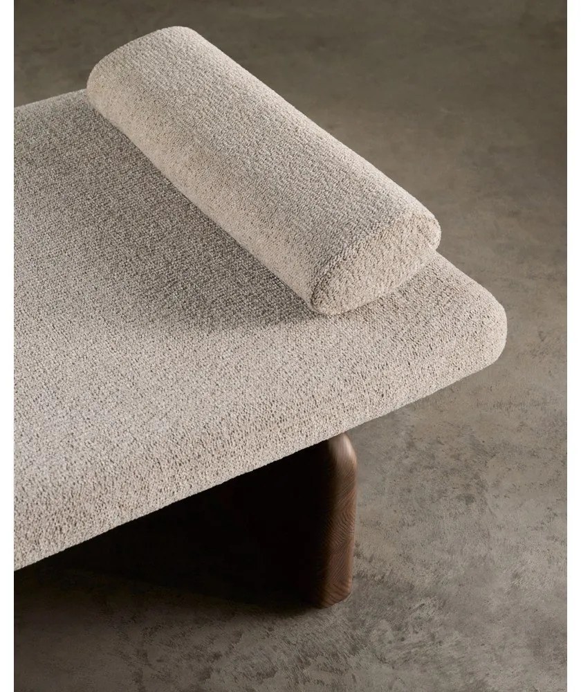 Béžová/v tmavoprírodnej farbe ženilková leňoška (variabilný roh) Topaz – Kave Home