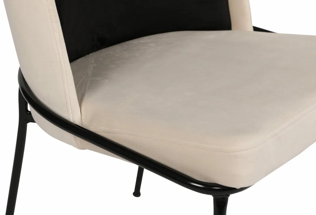 Sada jedálenských stoličiek Dore Black and Cream,2 ks