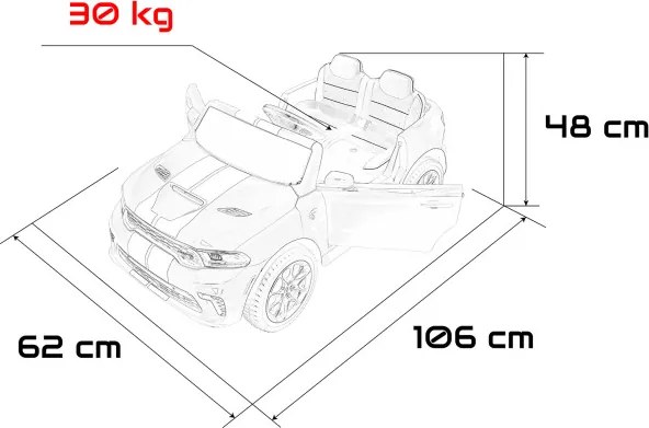 Elektrické autíčko Dodge Durango ružové