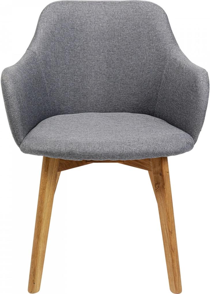 Stolička s opierkou Lady šedé 82 × 62 × 60 cm