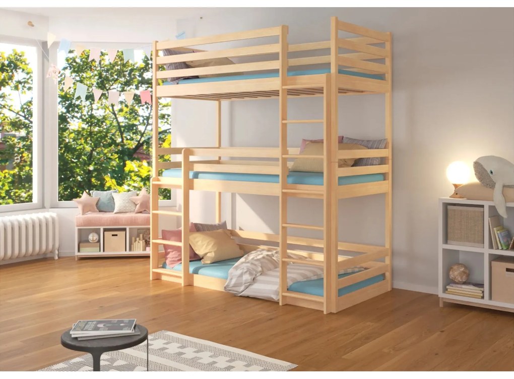 Poschodová detská posteľ 200x90 cm. Akcia -20%. Vlastná spoľahlivá doprava až k Vám domov. 1052293