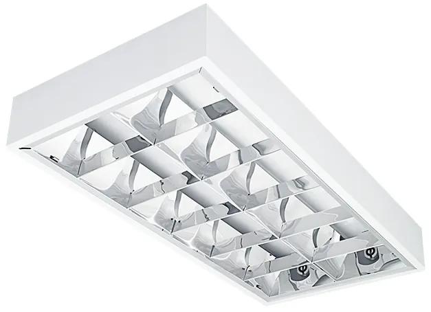 KANLUX Stropné osvetlenie do rastrového stropu NELO, 2xG13, 18W, 62x8x30cm, biele