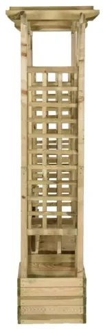 vidaXL Záhradná pergola s lavičkou a kvetináčmi impregnovaný masív-
