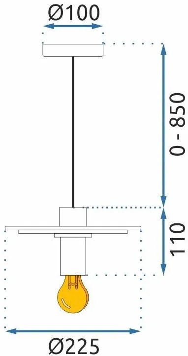 Závesná lampa La Belle XXXIII čierna/strieborná