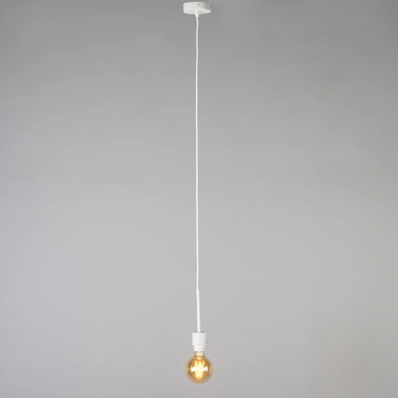 Moderné závesné svietidlo biele s tienidlom 45 cm čierne - Combi 1