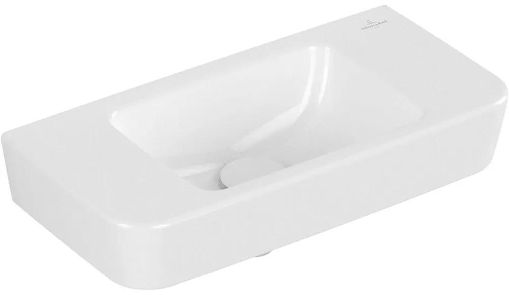 VILLEROY &amp; BOCH O.novo Compact závesné umývadielko bez otvoru, bez prepadu, 500 x 250 mm, biela alpská, 43425301