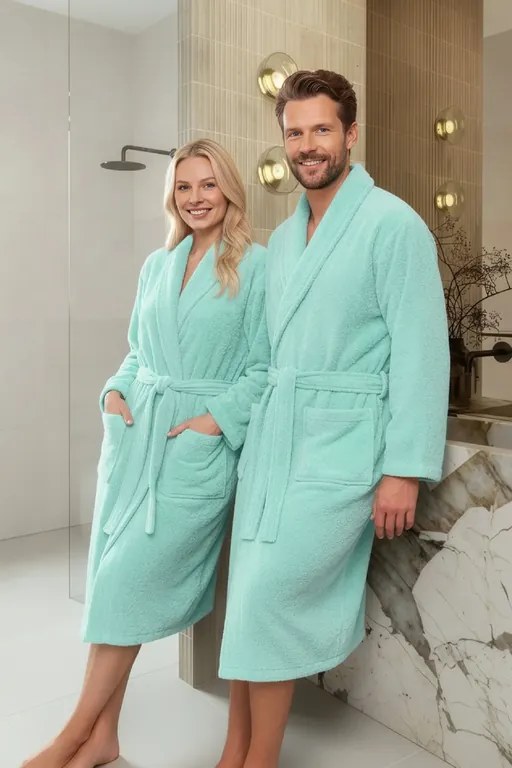 Froté župan PRESTIGE mätový Veľkosť: XXL