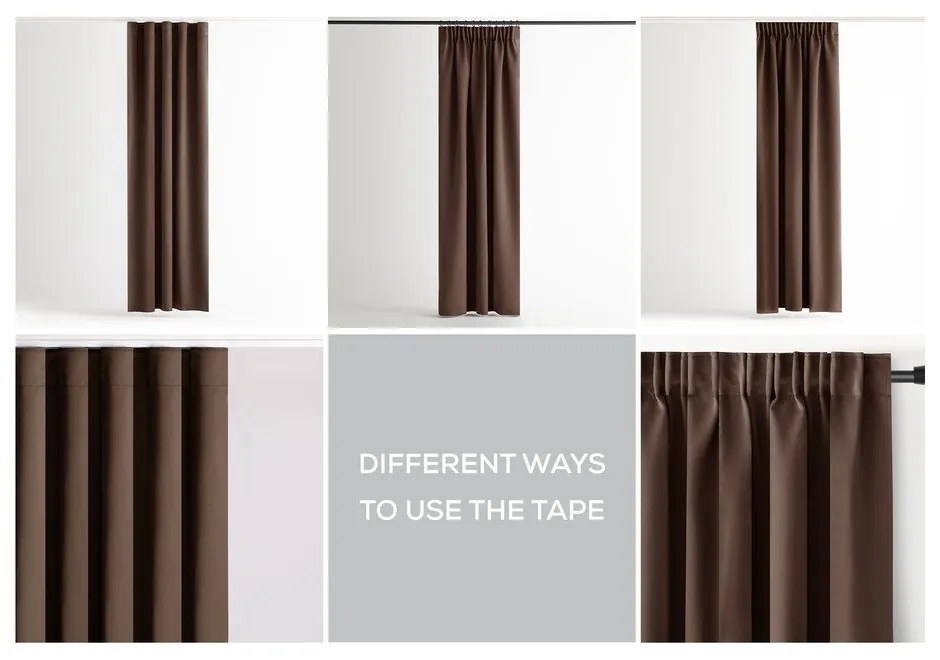 Hnedý zatemňovací termo záves 140x245 cm Pleat – Restilo