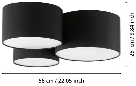 Eglo 99508 - Stropné svietidlo PASTORE 3xE27/60W/230V