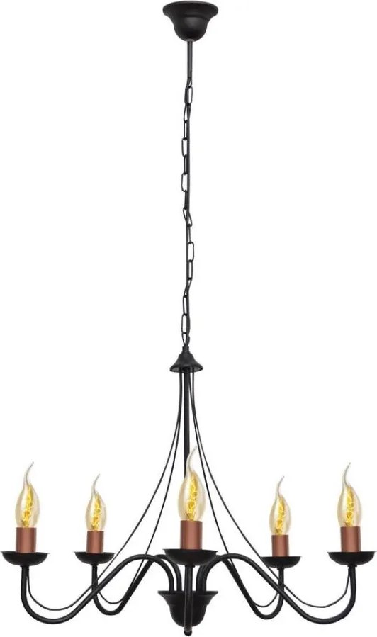 Luster na reťazi MALBO 5xE14/60W/230V